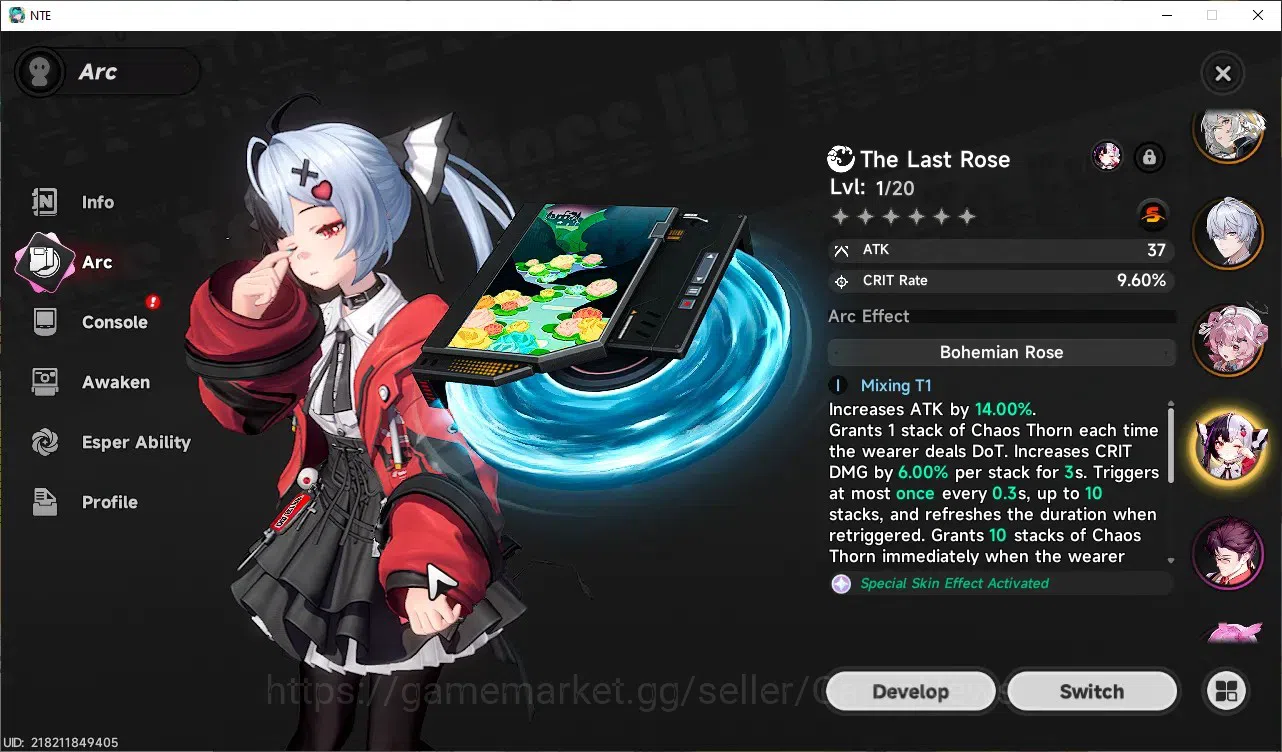 Neverness to Everness Accounts GLOBAL SEA|HL 45|TL 27|8 SSR 3 Limited [Lacrimosa, image 4