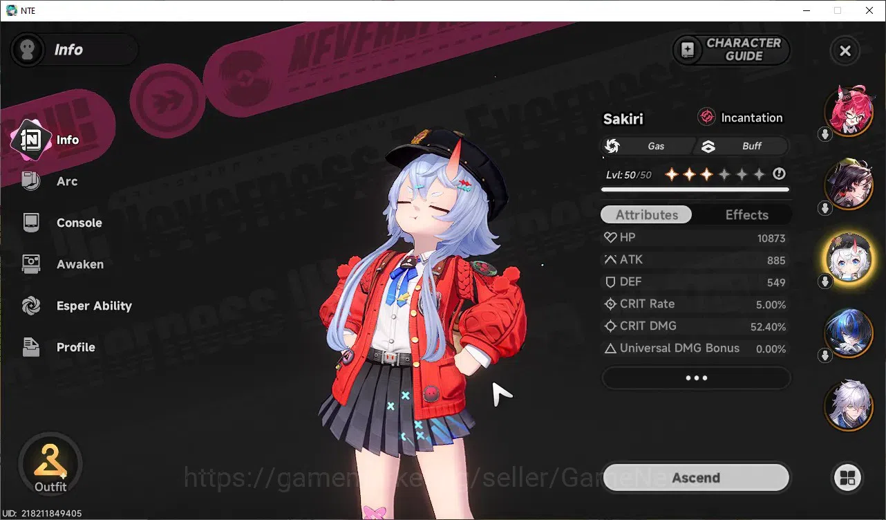 Neverness to Everness Accounts GLOBAL SEA|HL 45|TL 27|8 SSR 3 Limited [Lacrimosa, image 9
