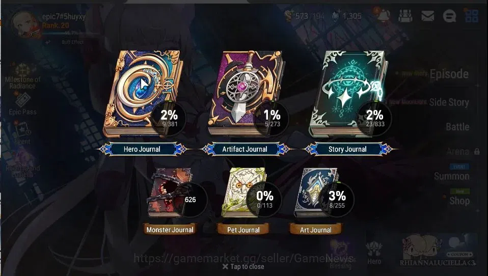 Epic Seven Accounts GLOBAL Unverif|NewEra|2 ML(Rhianna&Luciella,C Lili image 3