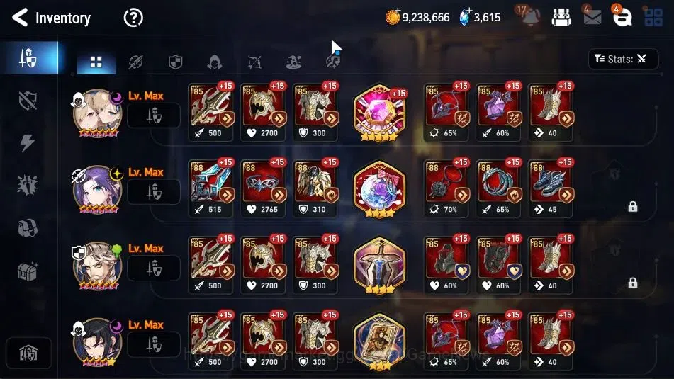 Epic Seven Accounts Starter GLOBAL UnVerif|New Era|4 ML(Rhiana&Luciel,Des Lilibet,Spec Sez,Etc)+Aby 13
