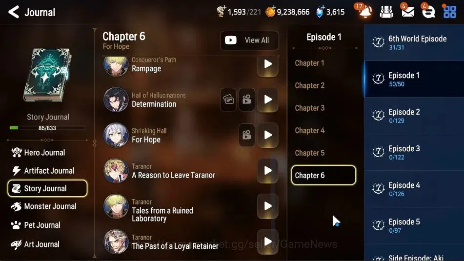 Epic Seven Accounts Starter GLOBAL UnVerif|New Era|4 ML(Rhiana&Luciel,Des Lilibet,Spec Sez,Etc)+Aby 9