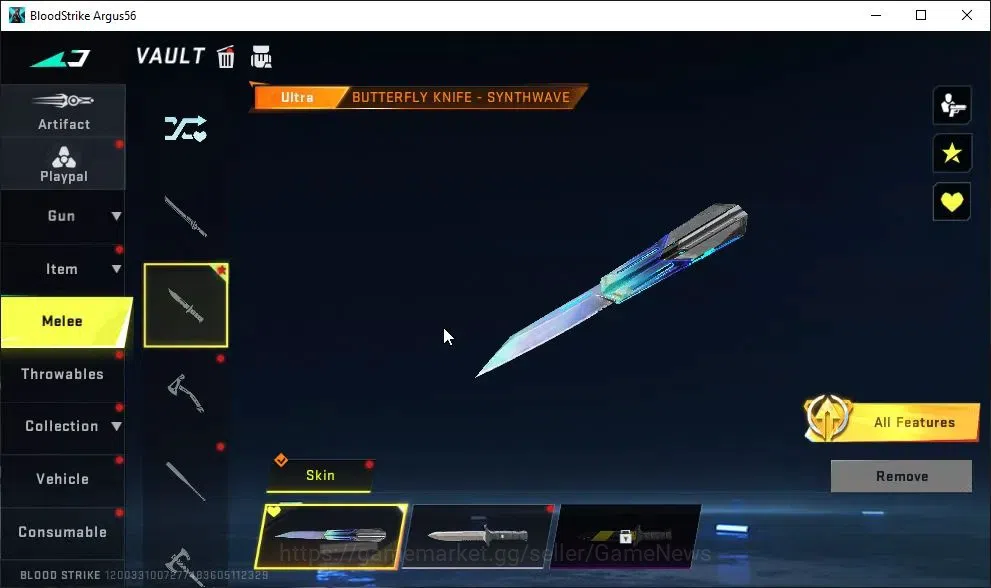 Blood Strike Accounts ASIA|8 ULTRA BF KNIFE-SYNTHWAVE +[Val,Volt,Origin- image 8