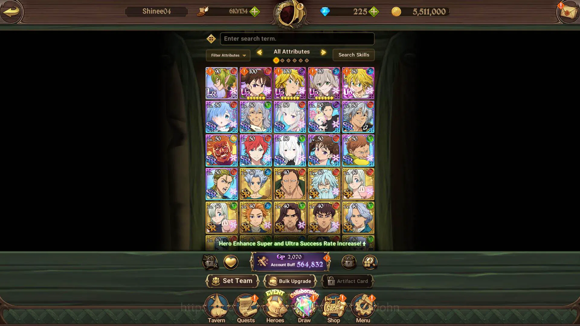 The Seven Deadly Sins: Grand Cross Accounts GLOBAL | 500K CC |Collab Re-Zero(Rem Emilia Subaru image 11