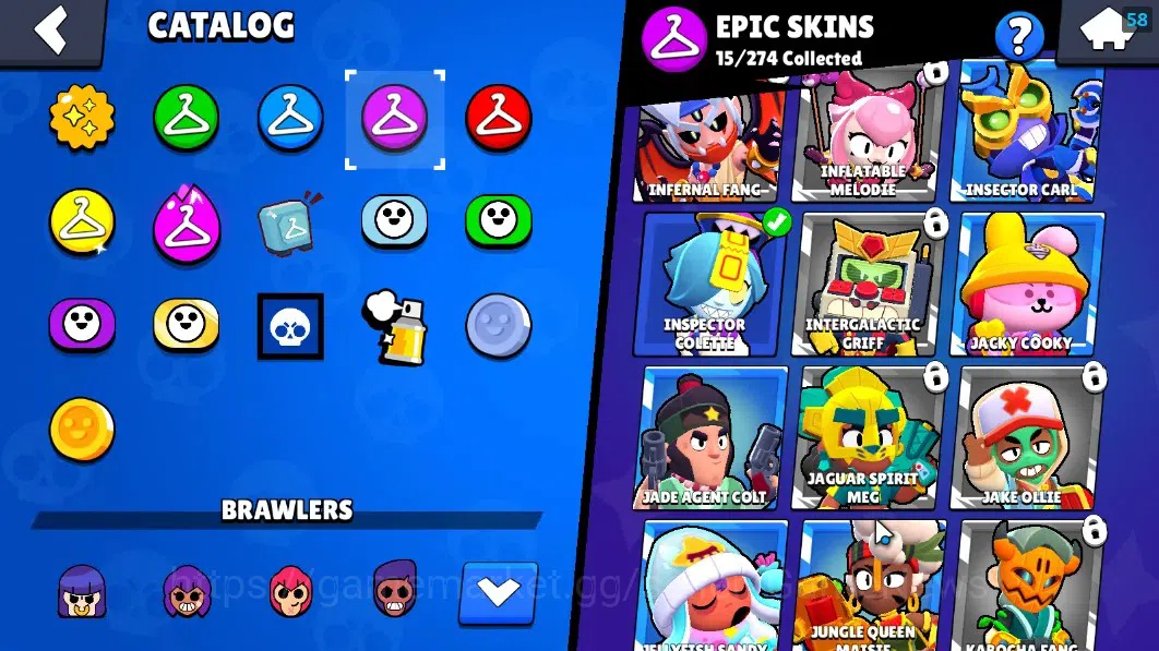 Brawl Stars Accounts 8197 Trophy|32 Brawlers 2 Max Lvl|Colette Full Buf image 19