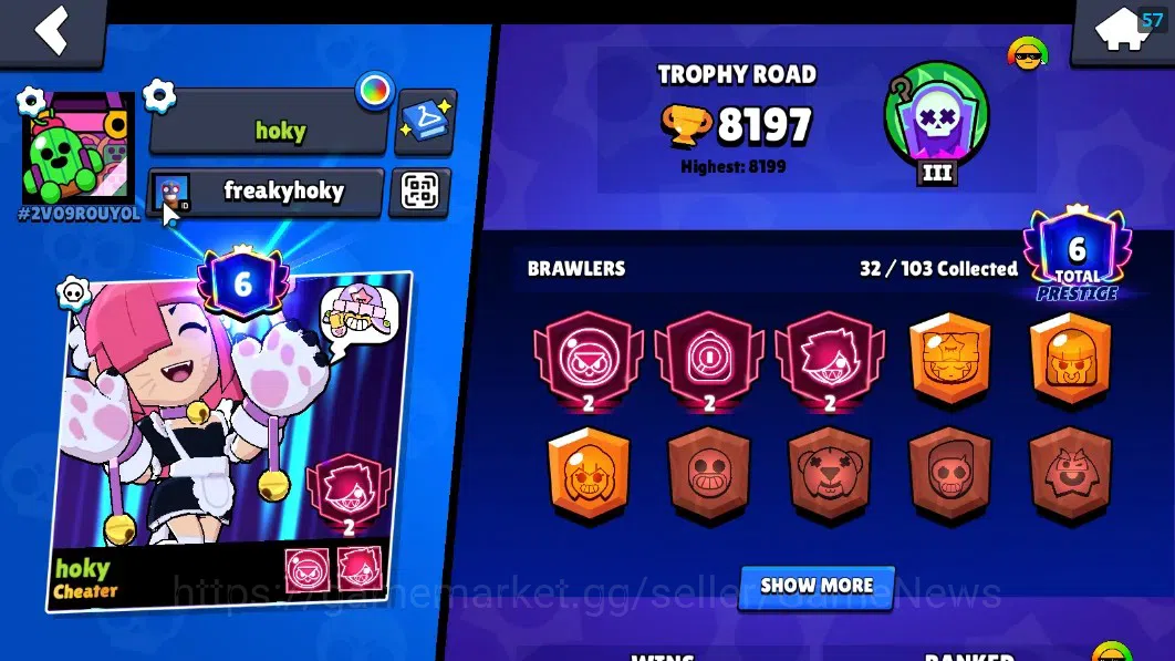 Brawl Stars Accounts 8197 Trophy|32 Brawlers 2 Max Lvl|Colette Full Buf image 2