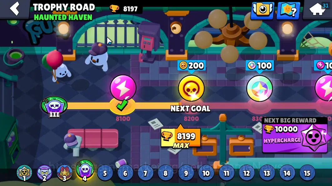 Brawl Stars Accounts 8197 Trophy|32 Brawlers 2 Max Lvl|Colette Full Buf image 5