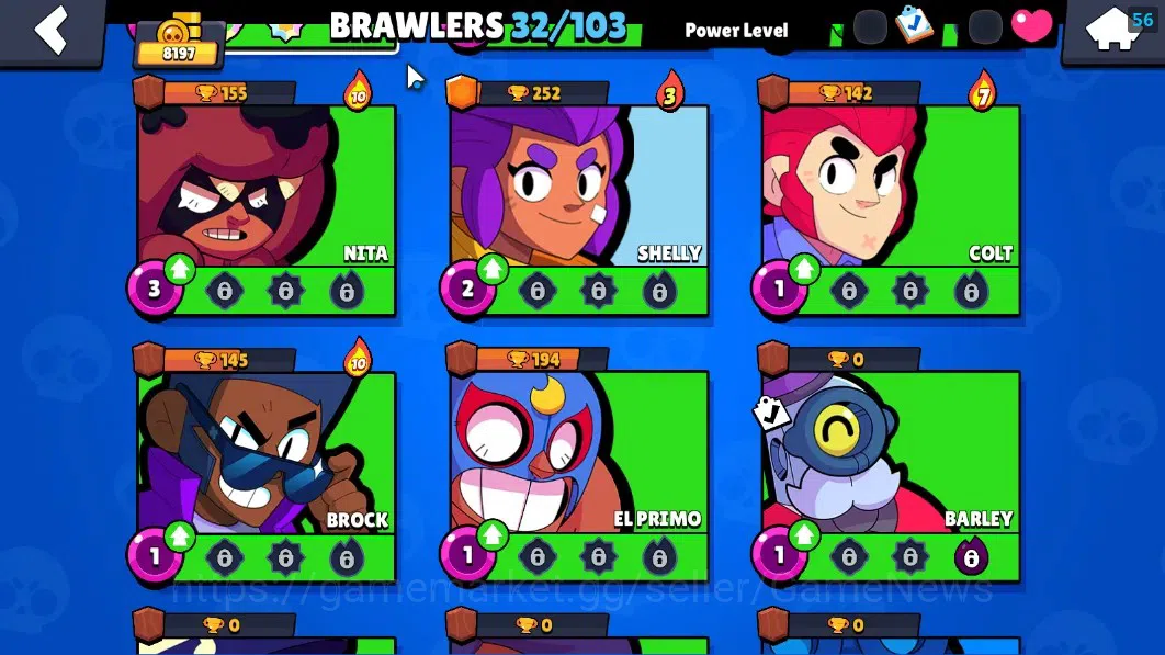 Brawl Stars Accounts 8197 Trophy|32 Brawlers 2 Max Lvl|Colette Full Buf image 8