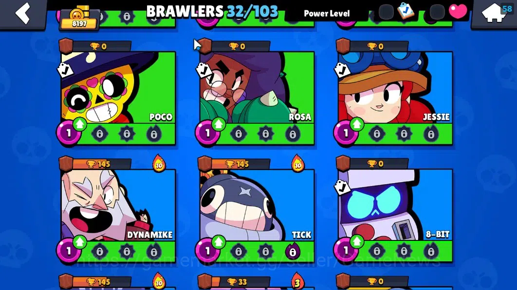 Brawl Stars Accounts 8197 Trophy|32 Brawlers 2 Max Lvl|Colette Full Buf image 9