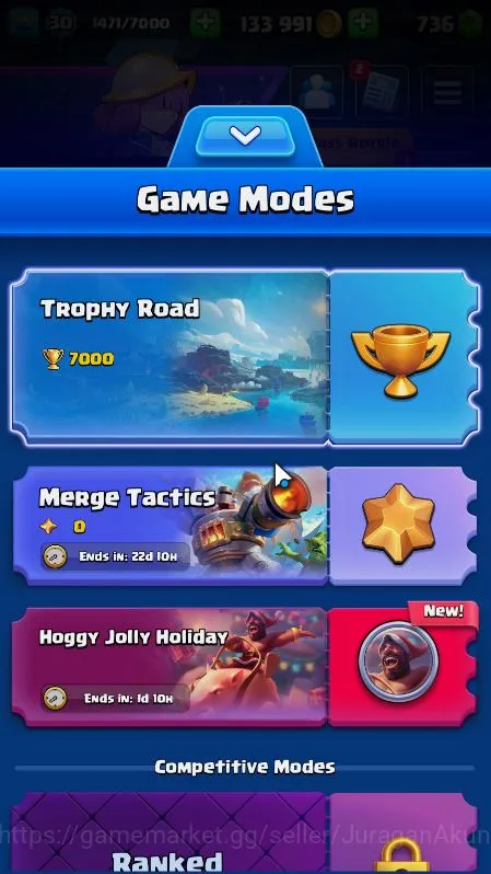 Clash Royale Accounts Starter Lvl 30|Trophy 7000|KTL 11|Limited Skin|Card 112|1 Hero,3 EVO,4 Champ,16 Legend,33 Epic,30 2