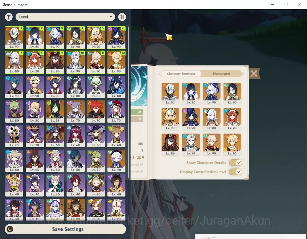 Genshin Impact Accounts Mid Game ASIA|AR 58| 11 Limited + 7[5 Star Weapon]|[Mavuika,Neuvilete]+Sign 3