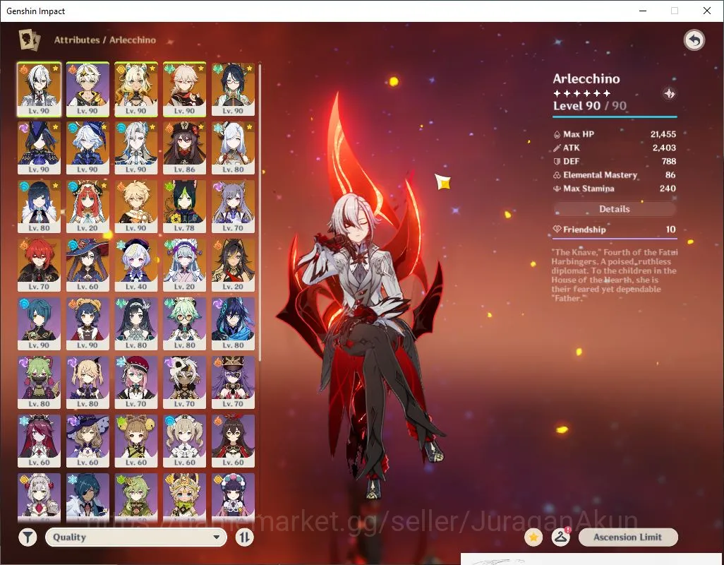 Genshin Impact Accounts Mid Game ASIA|AR 58| 11 Limited + 7[5 Star Weapon]|[Mavuika,Neuvilete]+Sign 5