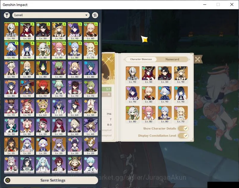 Genshin Impact Mid Game ASIA|AR 57|11 Limited+4 [5 Star's Weapon]|Nahida+S image 1