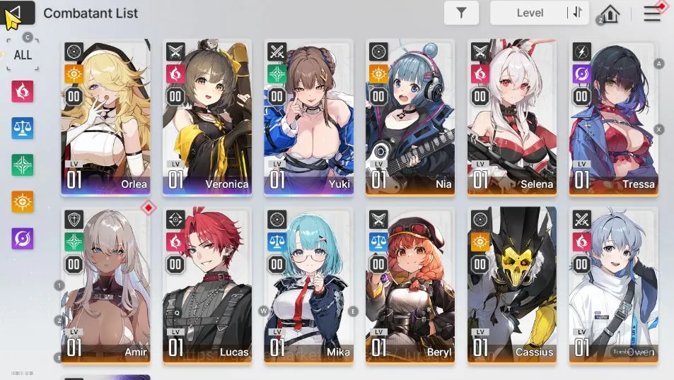 Chaos Zero Nightmare Accounts GLOBAL Lv5| 3 SSR (Yuki,Veronica,Orlea)+ 9SR (Tressa,Mika,Beryl,etc) |Log Stove| Check SS 3