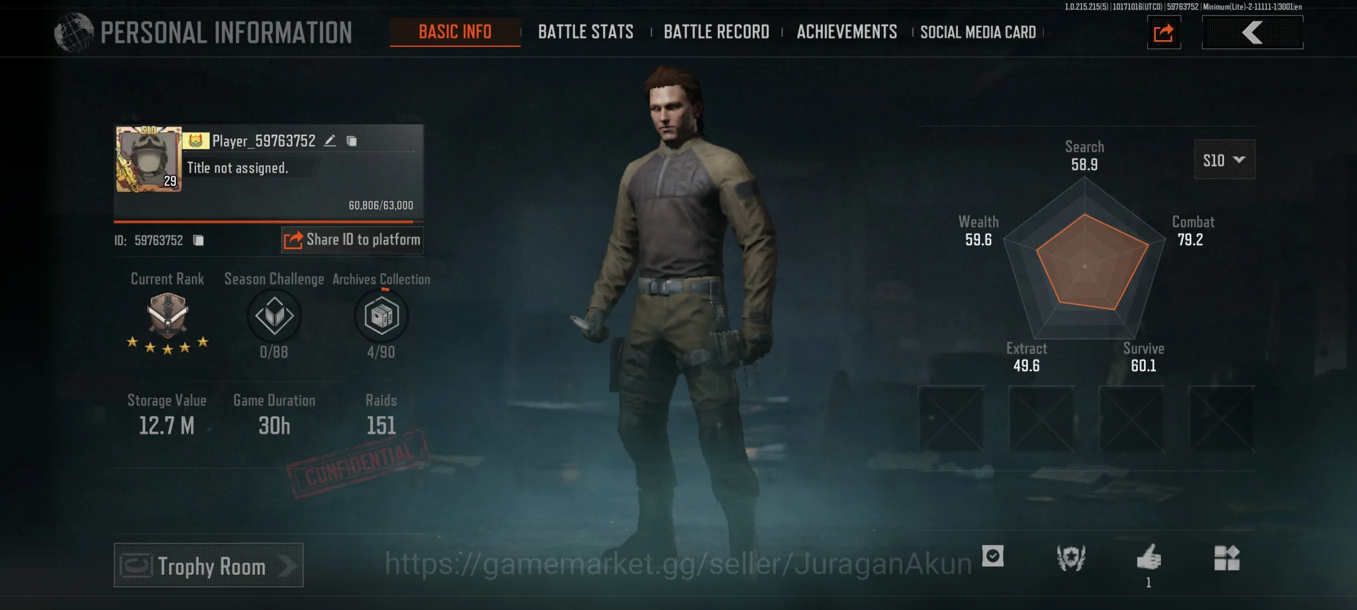 Arena Breakout Accounts Mid-Tier [MOBILE]SV 12,7M|CV 12M|GK Mosin,ForestMP5,USAS,Etc|Plain Account|ManyResource|CN 5