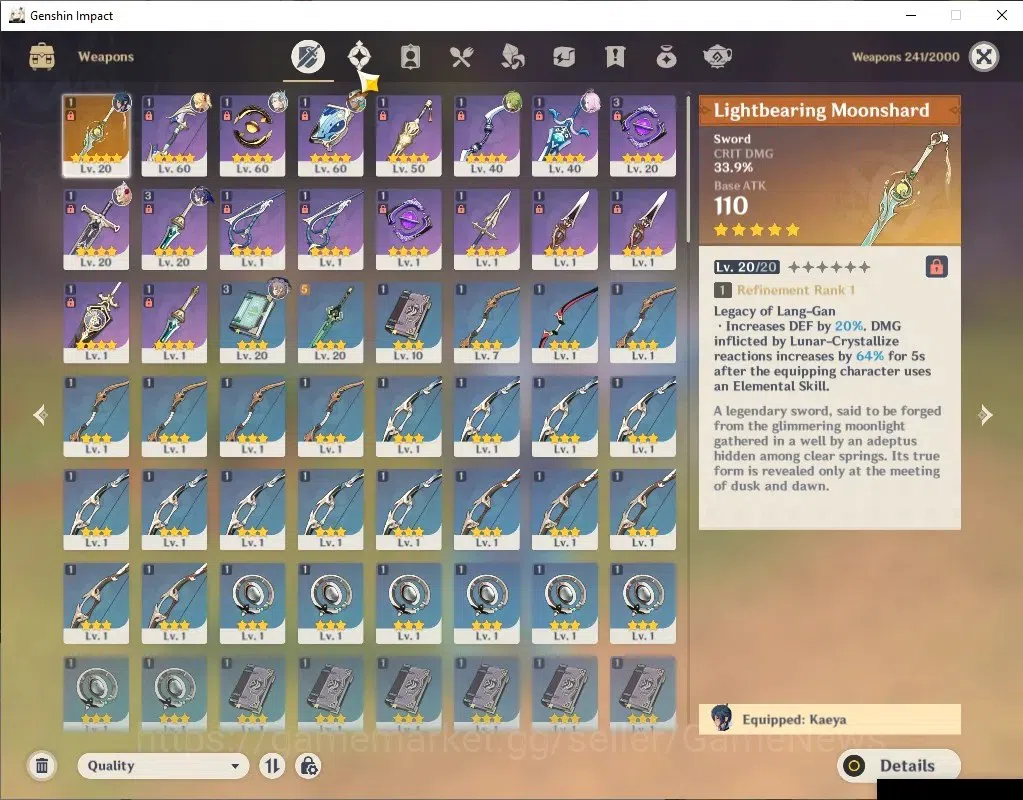 Genshin Impact Accounts Asia|AR43|1Limited+1(*5WP)| Neuvillete |1Skin|McMa image 7