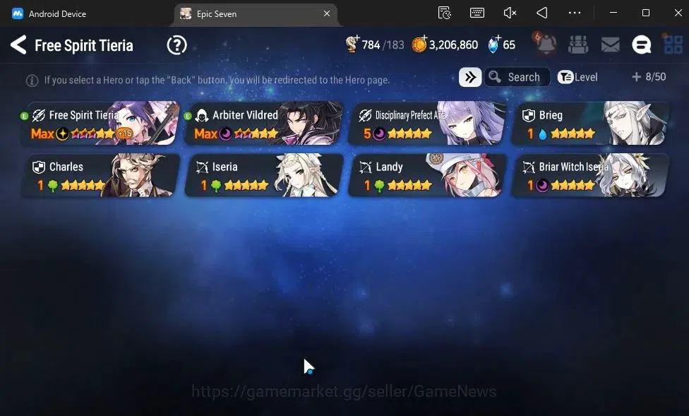 Epic Seven Accounts GLOBAL Unverif|New Era|2 ML(Disciplinary P Aria,BW image 20