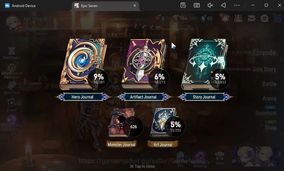 Epic Seven Accounts GLOBAL Unverif|New Era|2 ML(Disciplinary P Aria,BW image 3