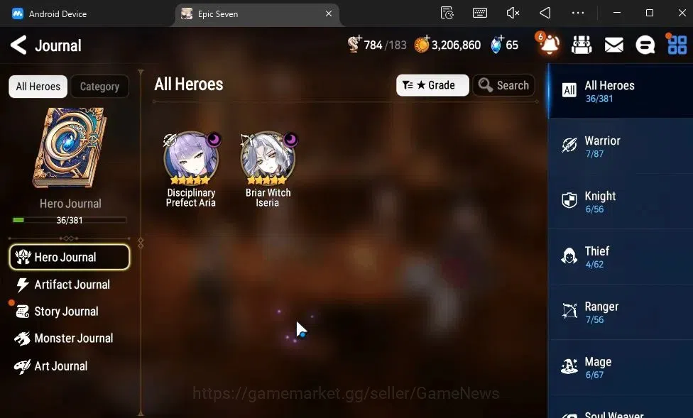 Epic Seven Accounts GLOBAL Unverif|New Era|2 ML(Disciplinary P Aria,BW image 4