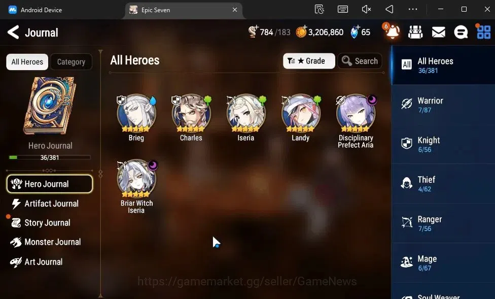 Epic Seven Accounts GLOBAL Unverif|New Era|2 ML(Disciplinary P Aria,BW image 5