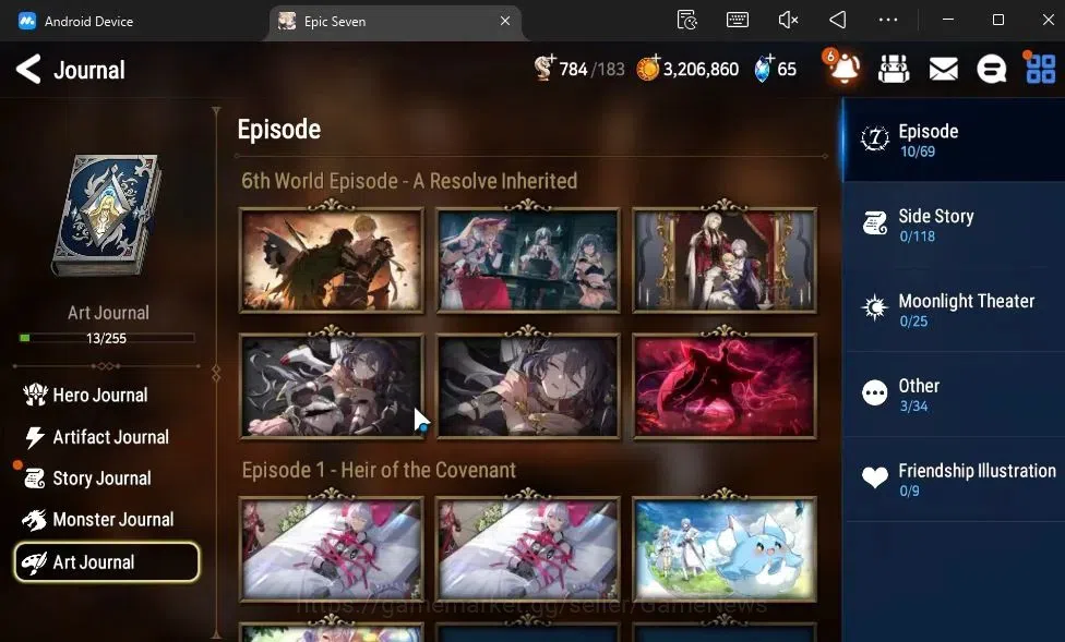 Epic Seven Accounts GLOBAL Unverif|New Era|2 ML(Disciplinary P Aria,BW image 8