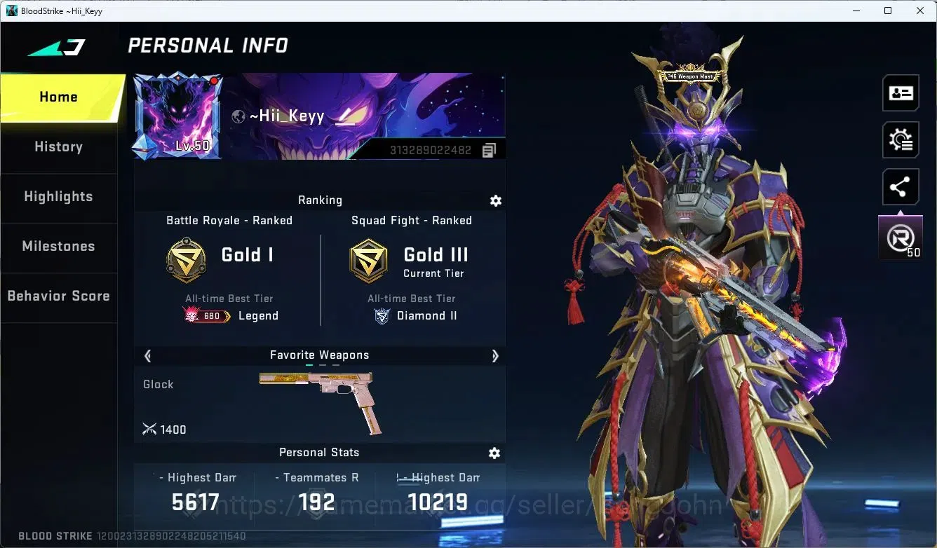 Blood Strike Accounts ASIA | 2 ETERNAL: AK47,KAG-6|1 TR|5 ULTRA Guns|1 L image 2