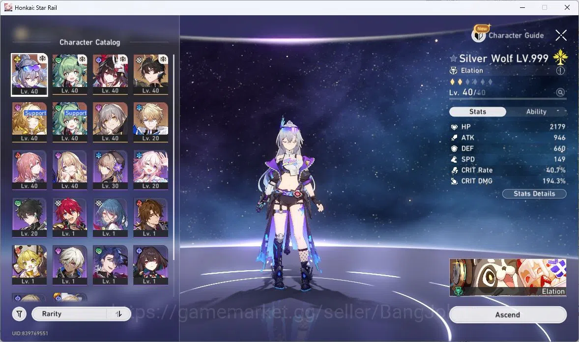 Honkai Star Rail Accounts ASIA | TL 28 | 6 LIMIT | SILVER WOLF999 E1 SIGN |  image 3