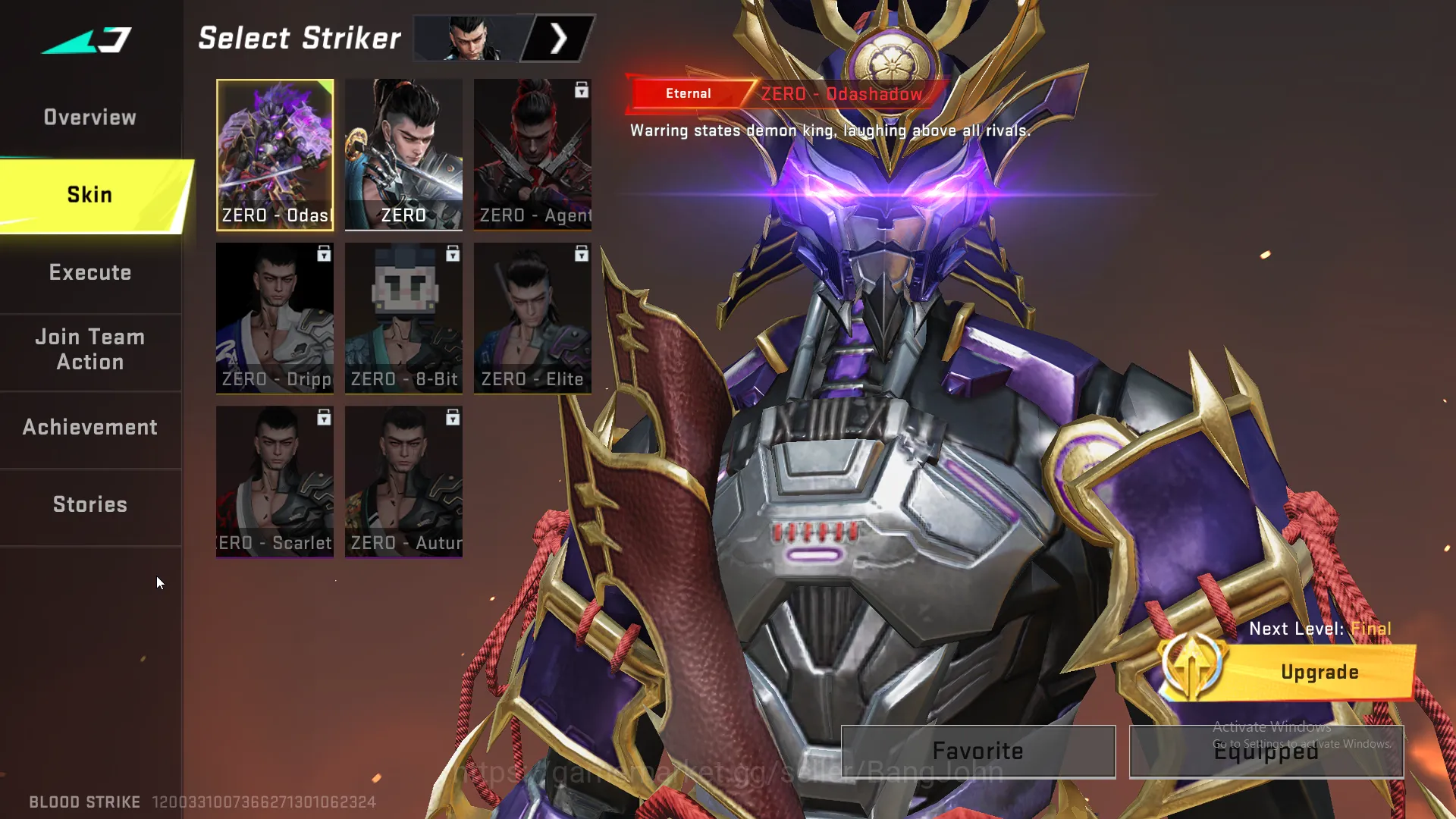 Blood Strike Accounts Others eternal zero | legend m4a1 | legend origin12 | legend kag-6 | legend inp-9 ~ BS143B 2