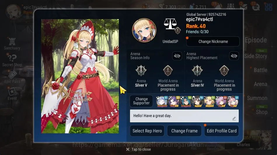 Epic Seven Starter Global Unveriv|7 ML (DB Senya,A Elena,TM Luluca,Et image 1