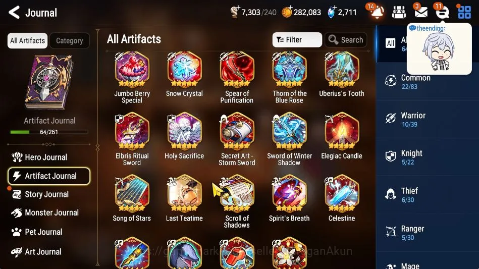 Epic Seven Accounts Starter Global Unveriv|7 ML (DB Senya,A Elena,TM Luluca,Etc)+Stark,Aram|POH&BlessON|2,7K SStone,7K 5