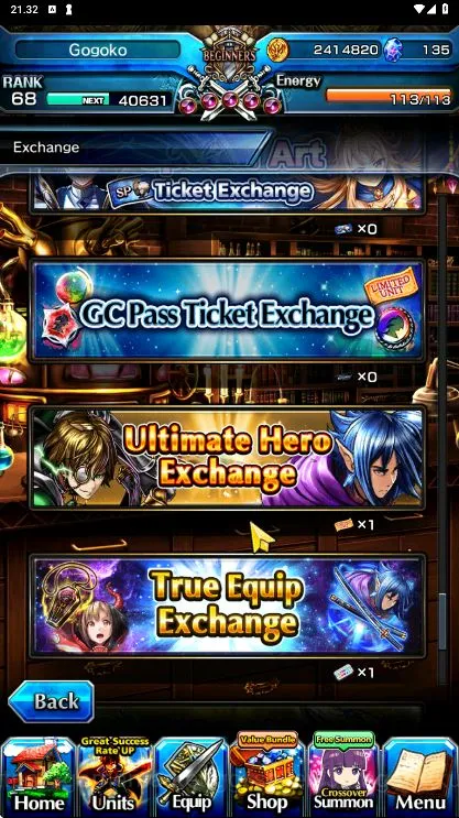 Grand Summoners Accounts Mid-Game [GLOBAL]Rank 68| 6 Ascend Unit | WGF, OiKatzo, Valentine Miranda, Shaltear, Psyger-0 8