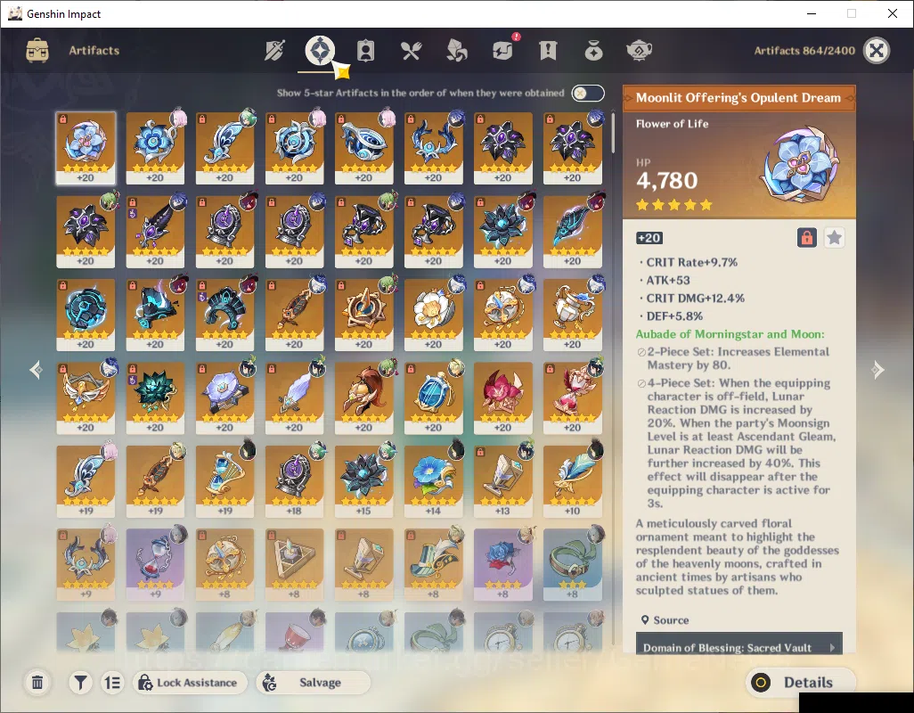 Genshin Impact Accounts ASIA|AR 55|4 Limited+1(*5Weapon)|Flins,Furina,Chas image 10