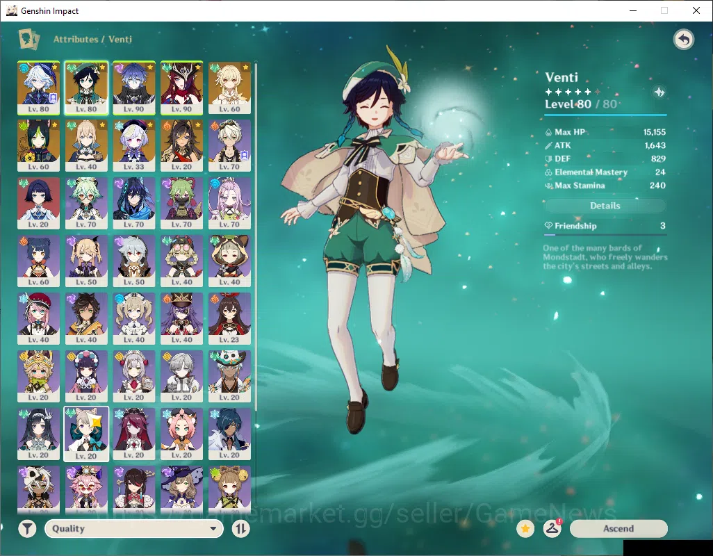 Genshin Impact Accounts ASIA|AR 55|4 Limited+1(*5Weapon)|Flins,Furina,Chas image 12