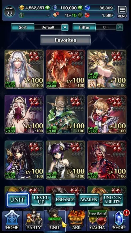 Last Cloudia Accounts GLOBAL|Rank 22|100k Crystal|Top Tier Unit (Goddess image 1