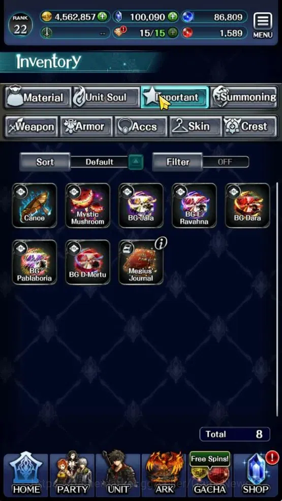 Last Cloudia Accounts GLOBAL|Rank 22|100k Crystal|Top Tier Unit (Goddess image 11