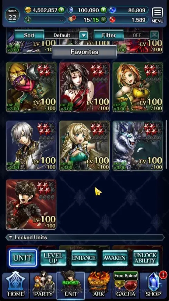 Last Cloudia Accounts GLOBAL|Rank 22|100k Crystal|Top Tier Unit (Goddess image 2