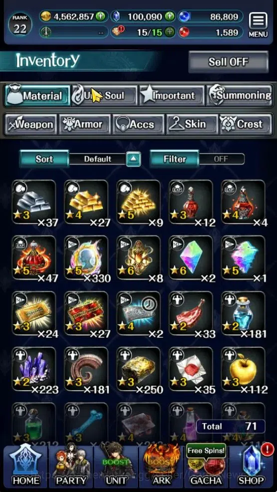 Last Cloudia Accounts GLOBAL|Rank 22|100k Crystal|Top Tier Unit (Goddess image 9