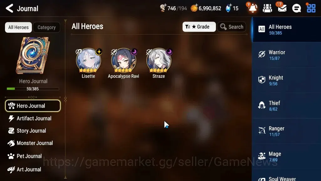 Epic Seven Accounts Starter GLOBAL UnVerif|New Era|3 ML(Lisete,Apocalypse Ravi,Staze)+Tenebria,Iseria,Etc|Poh ON|Abys F 1
