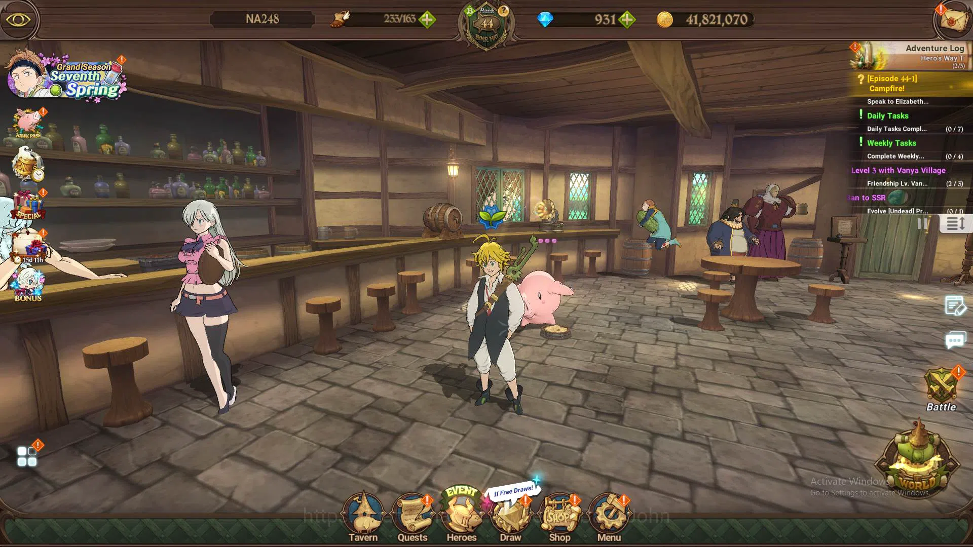 The Seven Deadly Sins: Grand Cross Accounts Others GLOBAL|835K CC|DM 931|3 UR OppressorDK,Sabunak,DKMeliodas,etc|More Detail