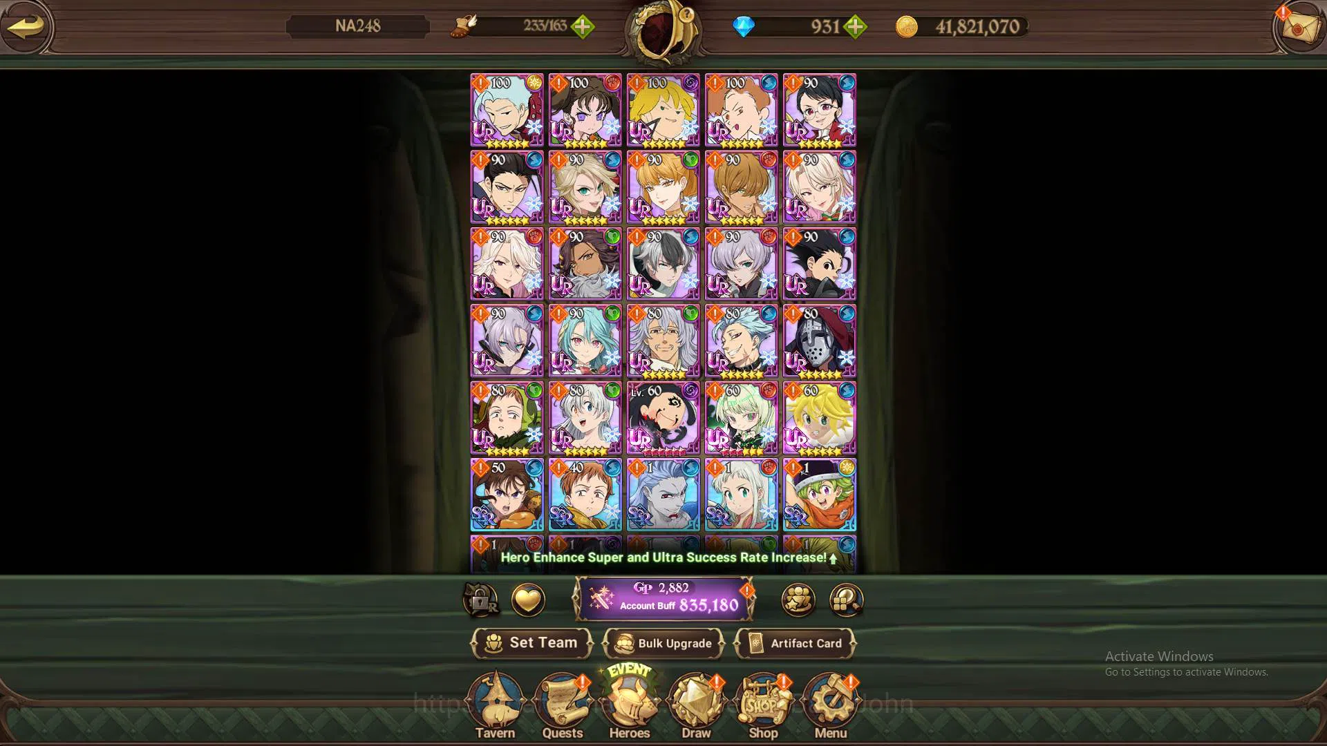 The Seven Deadly Sins: Grand Cross Accounts Others GLOBAL|835K CC|DM 931|3 UR OppressorDK,Sabunak,DKMeliodas,etc|More Detail 2