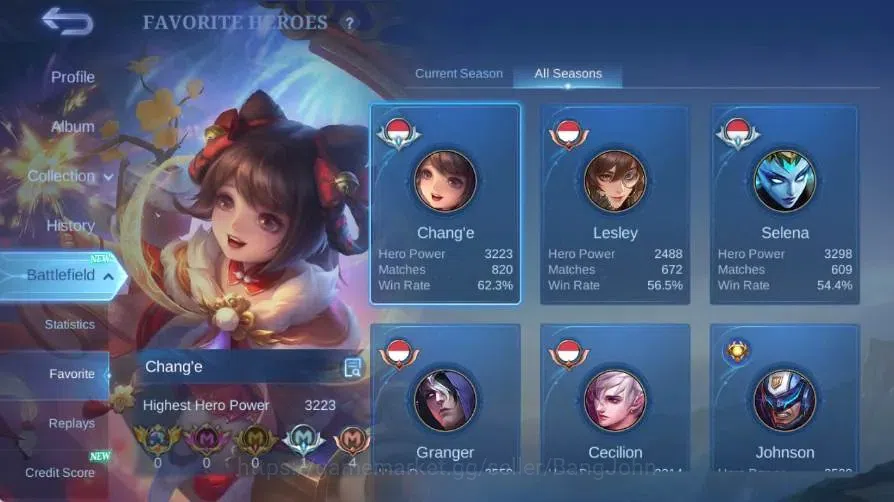 Mobile Legends: Bang Bang Accounts Global|Hero 132|Skin 300|Renowned|Collector Natali image 13