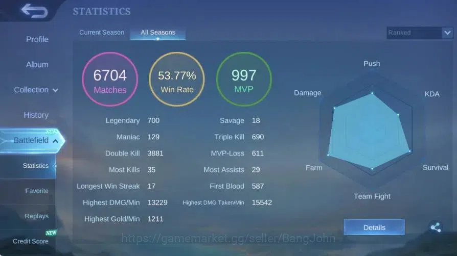 Mobile Legends: Bang Bang Accounts Global|Hero 132|Skin 300|Renowned|Collector Natali image 14