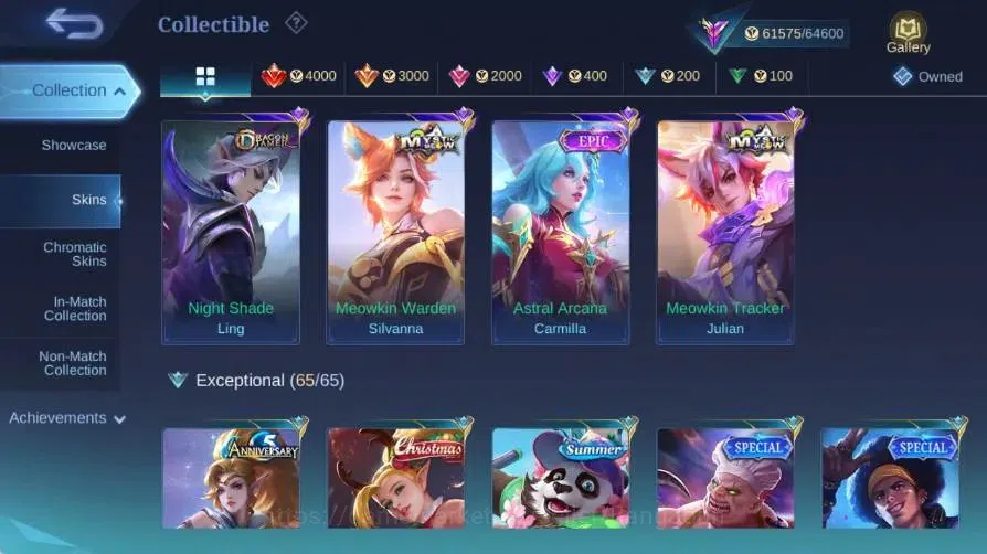 Mobile Legends: Bang Bang Accounts Global|Hero 132|Skin 300|Renowned|Collector Natali image 5