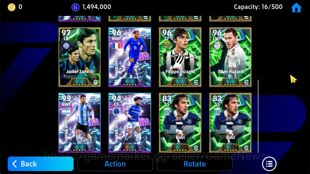 eFootball Accounts Mid-Tier Mobile|Blitz Curler(Raul),Aerial Fort(Gabriel Magalhaes),Giorgio Chiellini,Blitz Curler(Neymar 3