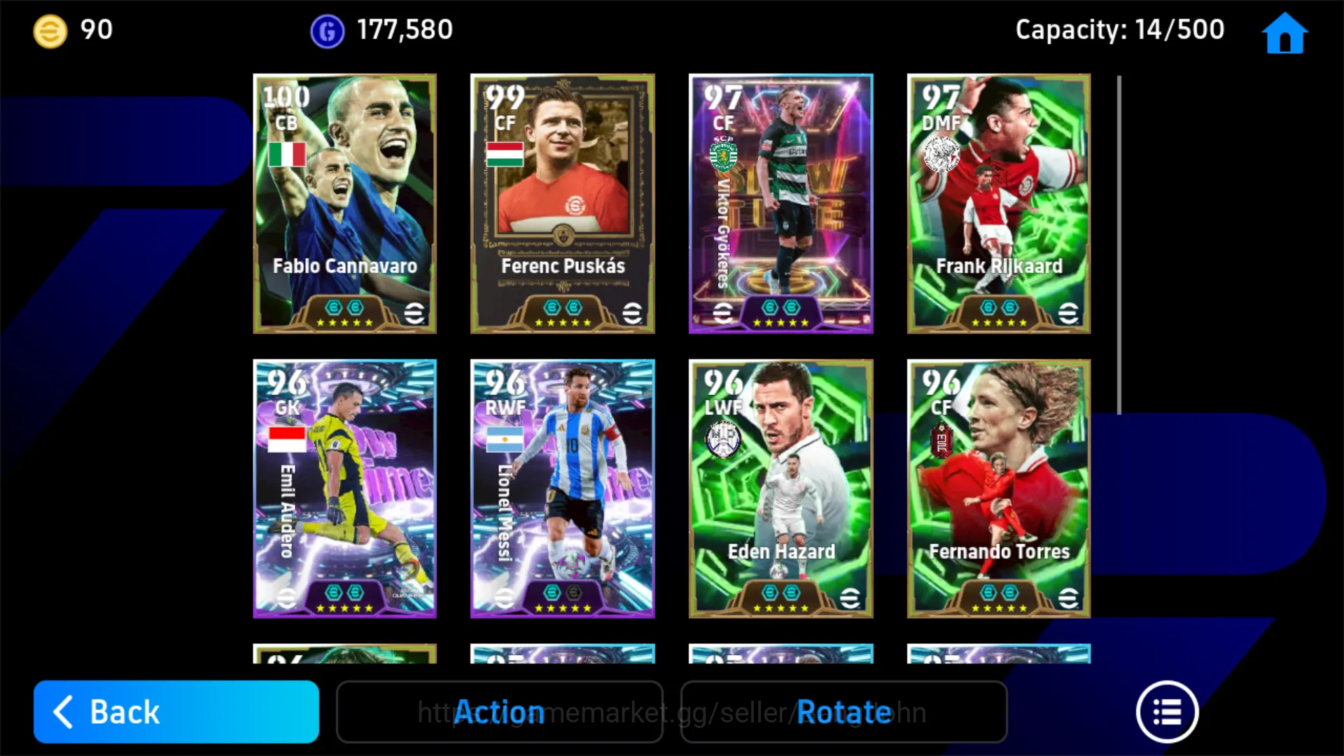 eFootball Accounts Others EFB211B		Power 3155 | Cannavaro Epic | Puskas Epic | Viktor Show Time | Rijkaard Epic | Messi Show 2