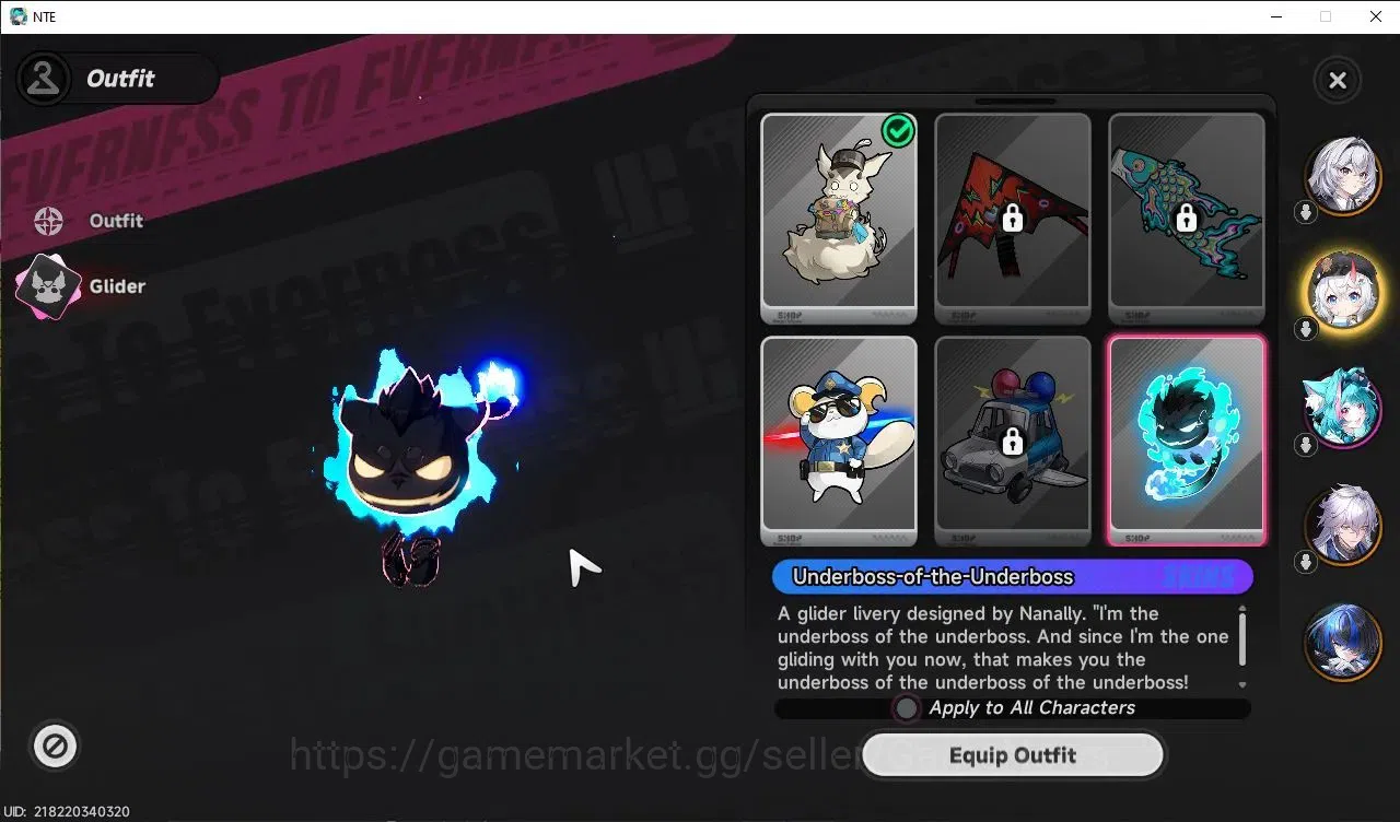 Neverness to Everness Accounts GLOBAL EU|HL 10|3 SSR[Sakiri,Baicang,Daffodill]|5 SR|Underboss Glider|RoverA1+Nanally 4