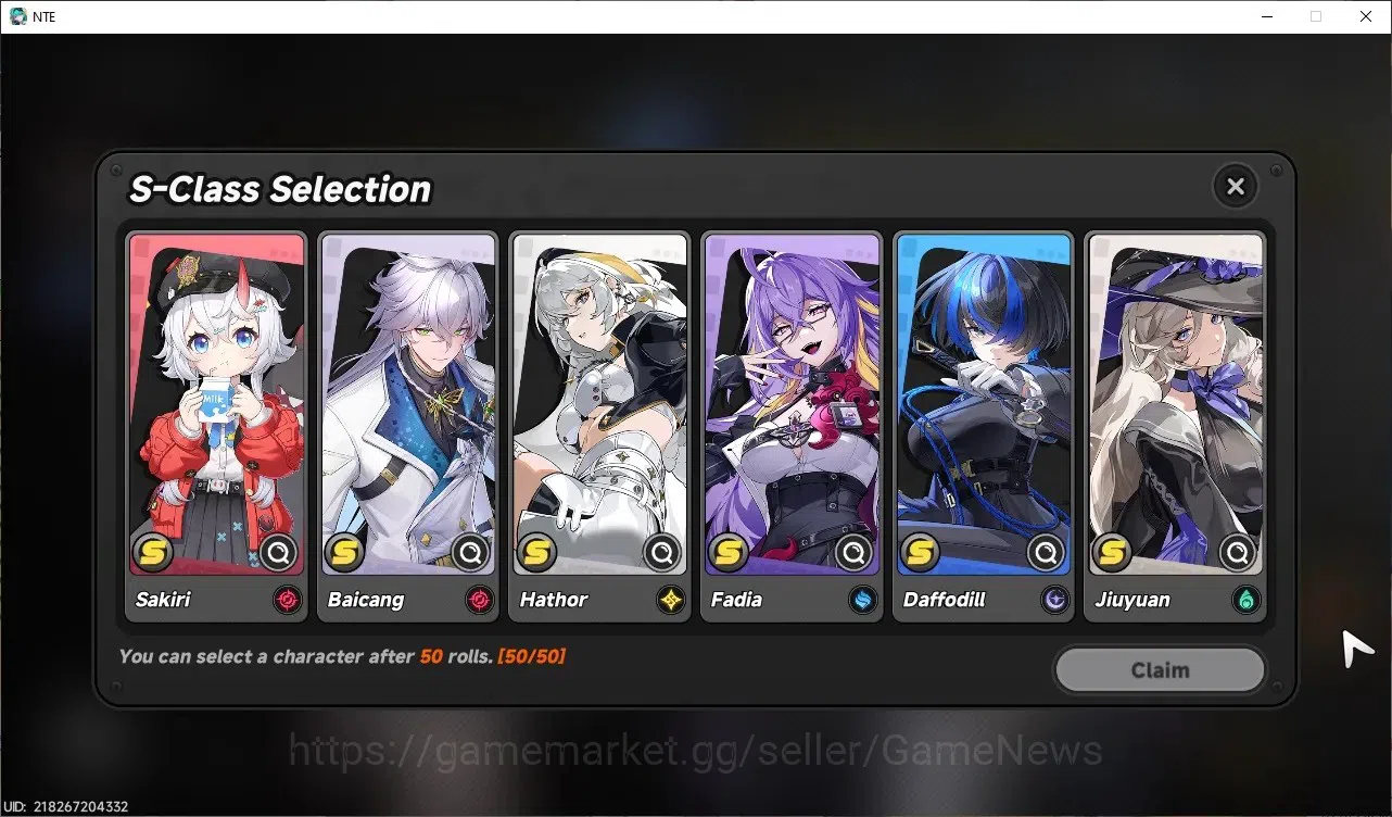 Neverness to Everness Accounts GLOBAL EU|HL 3|1 SSR| Limited Hotori  |2 SSR Selector On|5 SR|Male MC|Log Email|NTE1267 4
