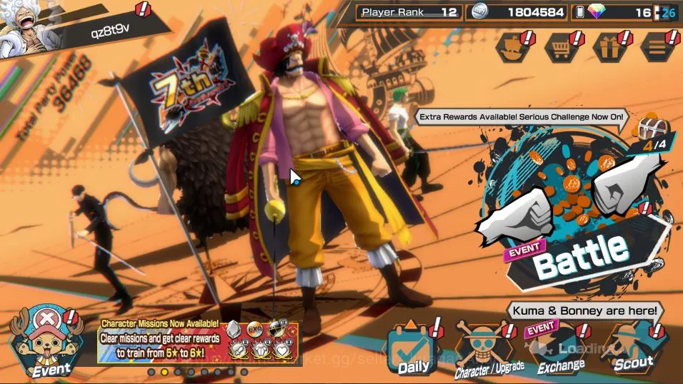 Global| 3 META EX | KOP Gol D Roger, Onigashima R Zoro, GFive MD luffy |Rank 12|Log Bandai|CheckSS(OPBR1433) One Piece Bounty Rush Accounts Starter Global| 3 META EX | KOP Gol D Roger, Onigashima R Zoro, GFive MD luffy |Rank 12|Log