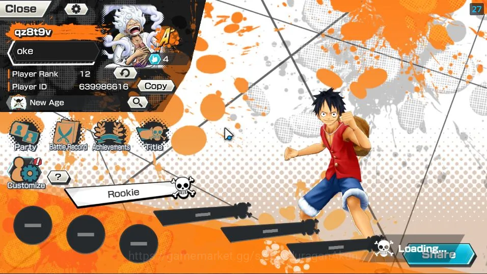 One Piece Bounty Rush Accounts Starter Global| 3 META EX | KOP Gol D Roger, Onigashima R Zoro, GFive MD luffy |Rank 12|Log 2