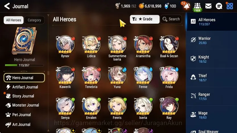 Epic Seven Accounts Mid-Tier Global Unverif|Fresh Starter|ML4 5