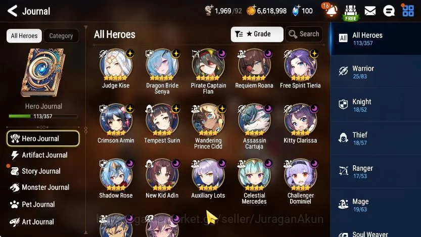Epic Seven Accounts Mid-Tier Global Unverif|Fresh Starter|ML4 6